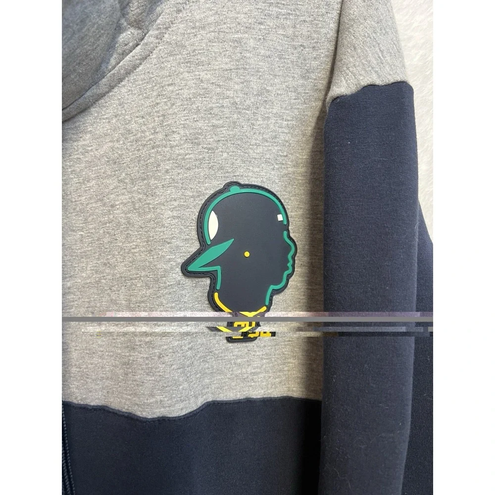 Baseballism Ken Griffey Jr #24 Hoodie Men's 3XL Gray Navy Mariners Full Zip